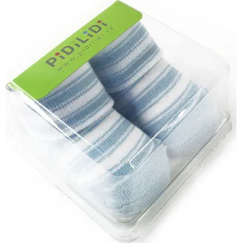 Modrobílé pruhované kojenecké ponožky Radomila 0 - 6 měsíců - 1 pár