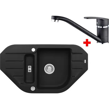 Granitový dřez Set Alveus NIAGARA 60 + NINA Barva: Černá, Označení: Black + Dárek