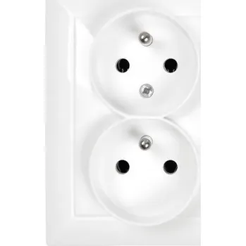 Stavebniny Timex Dvojzásuvka OPUS style bílá