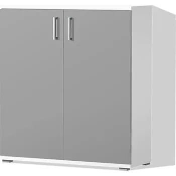 Botník Nabytekmorava Botník do předsíně PR 14 barva lamina: BÍLÁ/ ŠEDÁ