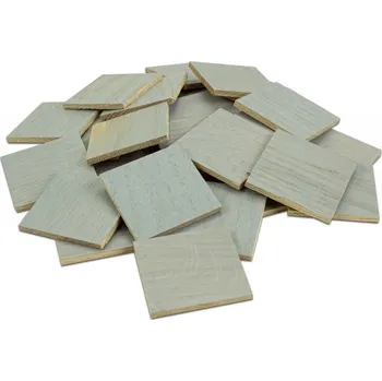 Wodewa DUB ŠEDÝ 50, jednotlivé kusy 50 x 50 mm (0,0025 m²) nebo samolepící panel 300 x 300 mm (0,09 m²) - dřevěná mozaika 3D Broušený - olejovaný 4 mm