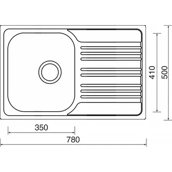 Nerezový dřez Set Sinks STAR 780 V matný+ baterie Baterie: EVERA