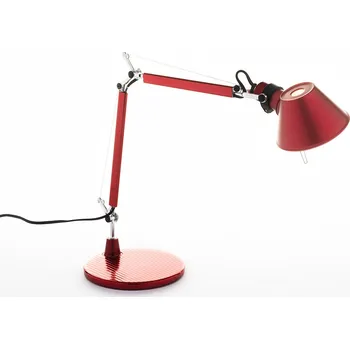 Lampička Artemide Tolomeo Micro tavolo, metalicky červená stolní lampa, 1x6W LED E14, 45+37cm
