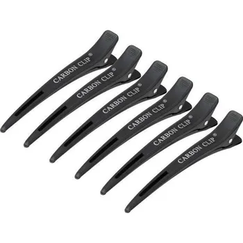 Vlasové sponky CARBON E-15 - 6 ks 11,5 cm - černá