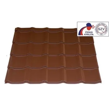 plechová krytina Recenze SATJAM Trend 1206 x 350 mm lesklá hnědá