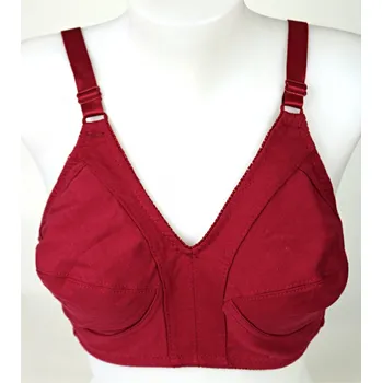 Podprsenka HANA Nevyztužená bavlněná podprsenka bez kostic vínová vz. 096 Velikost: 110/D