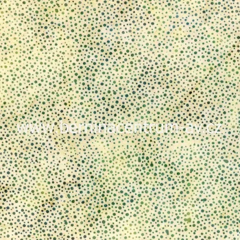 Hoffman 3019-051 bali batika puntík zelená bavlněná látka patchwork