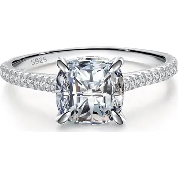 Prsten Elenys stříbrný rhodiovaný prsten Broušený čtverec Velikost: 5 (EU: 49-50)