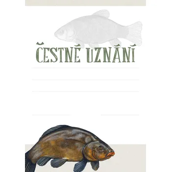Čestné uznání pro rybáře typ závodu: čestné uznání III