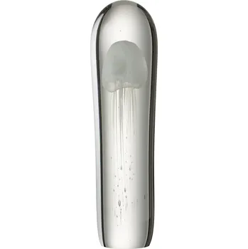 Skleněné těžítko s bílou medúzou L - 11,5*11,5*40,5 cm