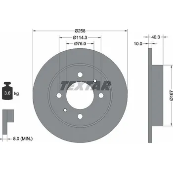 Brzdový kotouč Brzdový kotouč TEXTAR 92117103