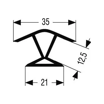 Nábytkové kování REHAU Roh vnitřní a vnější 135 stupňů pro plastový sokl Barva: hliník broušený, Výška: 150 mm