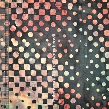 Hoffman 3345-723 bali batika potisk vícebarevná bavlněná látka patchwork