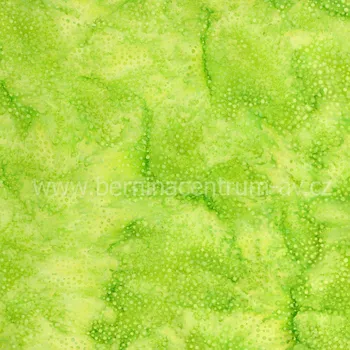Hoffman 3019-055 bali batika puntík zelená bavlněná látka patchwork