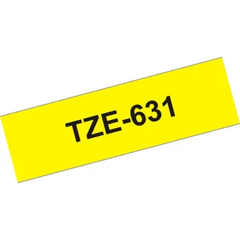 Pásek do tiskárny Originální kazeta s páskou Brother TZe-631 - černý tisk na žluté, šířka 12 mm