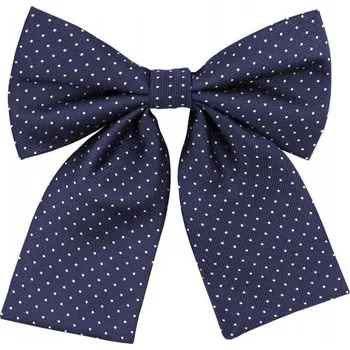 Kravata Bubibubi Tmavomodrý dámský motýlek s puntíky