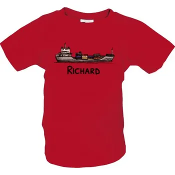 Pánské tričko Tričko s potiskem Nákladní loď dětské