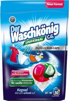 tablety na praní Der Waschkönig Duo-Caps Universal Premium kapsle na praní 30 ks