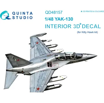 Plastikový model Quinta studio 1/48 Yak-130 3D-Print&col.Interior (KITTYH)