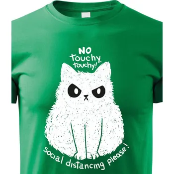 Chlapecké tričko Dětské triko No touchy touchy!, Barva Zelená, Velikost 110 cm/4 roky, Canvas Dětské tričko Bezvatriko.cz 1204 - DTF/DTG