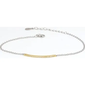 Náramek Dámský stříbrný náramek se zirkony 17-20 cm STNA0495F