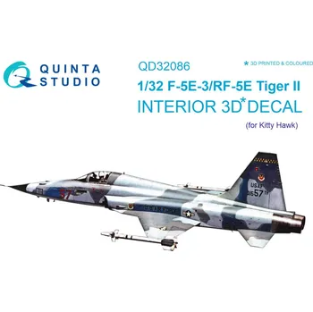 Plastikový model Quinta studio 1/32 F-5E-3/RF-5E 3D-Print&col.Interior (KITTYH)
