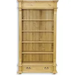 RG705 dřevěná rustikální knihovna z přírodní borovice Drewmax (Povrch přírodní vosk!)