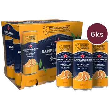 Limonáda Sanpellegrino Aranciata (pomeranč), plech, 0,33l - 6 ks