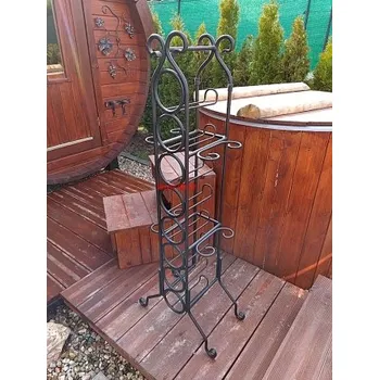 Vinotéka Kovaný stojan na víno Štafle 6