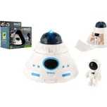 Sada vesmír plast astronaut,vesmírná stanice na baterie se světlem