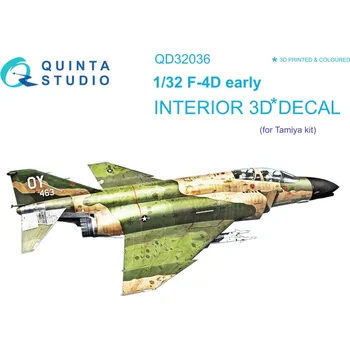 Plastikový model Quinta studio 1/32 F-4D 3D-Print&col. Interior (TAM)