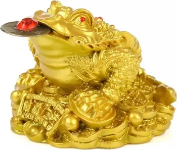 Feng Shui Třínohá čínská zlatá žába hojnosti