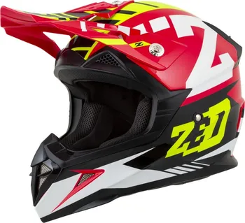 Helma na motorku Zed X1.9D červená/žlutá fluo/černá/bílá