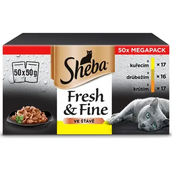 Sheba Fresh Fine Adult kapsi ka dr be i vyb r 50x 50 g od 382 K Zbozi.cz