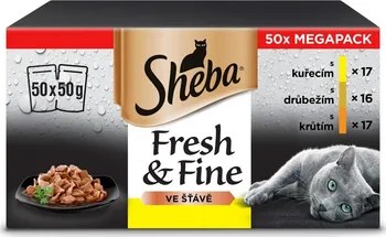 Krmivo pro kočku Sheba Fresh&Fine Adult kapsička drůbeží výběr 50x 50 g
