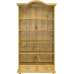 RG703 dřevěná rustikální knihovna z přírodní borovice Drewmax (Povrch přírodní vosk!)