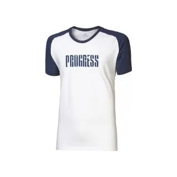 Pánské tričko Progress BRANDON modrá/bílá S; Bílá triko + DÁREK DLE VÝBĚRU!