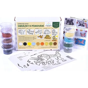 Mandaly pro děti Pískování 15 x 12 cm, ptáče/kočka/zajíc/kohout/pes, Dino