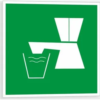 Pitná voda - symbol Samolepka 92 x 92 mm tl. 0.1 mm - Kód: 04999