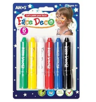 Speciální výtvarná barva AMOS Obličejové barvy v tužce 6 ks