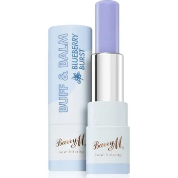Barry M Buff & Balm vyhlazující balzám na rty pro objem odstín Blueberry Burst 4 ml