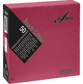 Papírový ubrousek Ubrousky papírové INFIBRA 2vrs. 33x33cm bordó 50ks