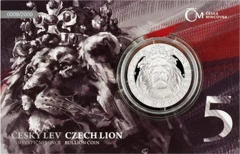 Česká mincovna Český lev 2022 stříbrná investiční mince 31,1 g