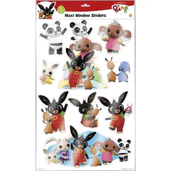 Samolepící dekorace Bambolino Toys Maxi okenní dekorace 19075 Bing 9 ks