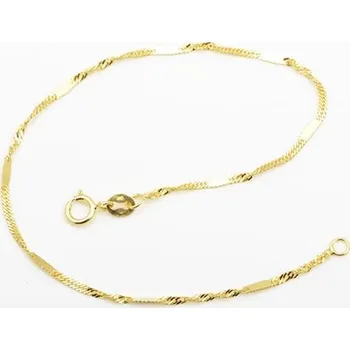 Náramek Dámský zlatý náramek Singapore ZLNA646F 18 cm + Dárek zdarma