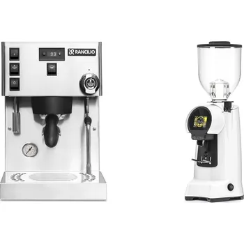 Kávovar Rancilio Silvia PRO X + Eureka Helios 65, white