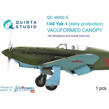 Plastikový model Quinta studio 1/48 Vacu canopy for Yak-1 early (MSVIT)