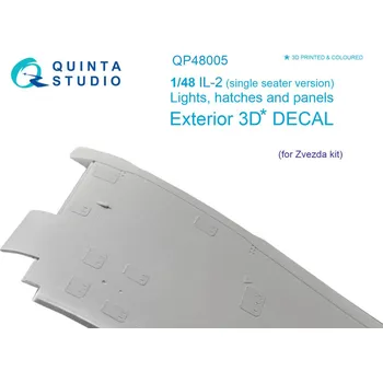 Plastikový model Quinta studio 1/48 IL-2 (single seat) lights, hatches and panels