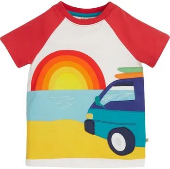 Chlapecké tričko Dětské triko s krátkým rukávem Prázdniny Frugi Velikost: 5-6r