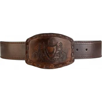 Opasek Kovbojský opasek HIDESIGN s pevnou koženou sponou Billy hnědý, vel. 40" (XL) - obvod pasu cca 98-110 cm